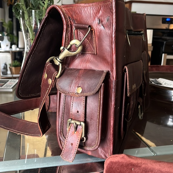 Leather Satchel Bag - Picture 3 of 12
